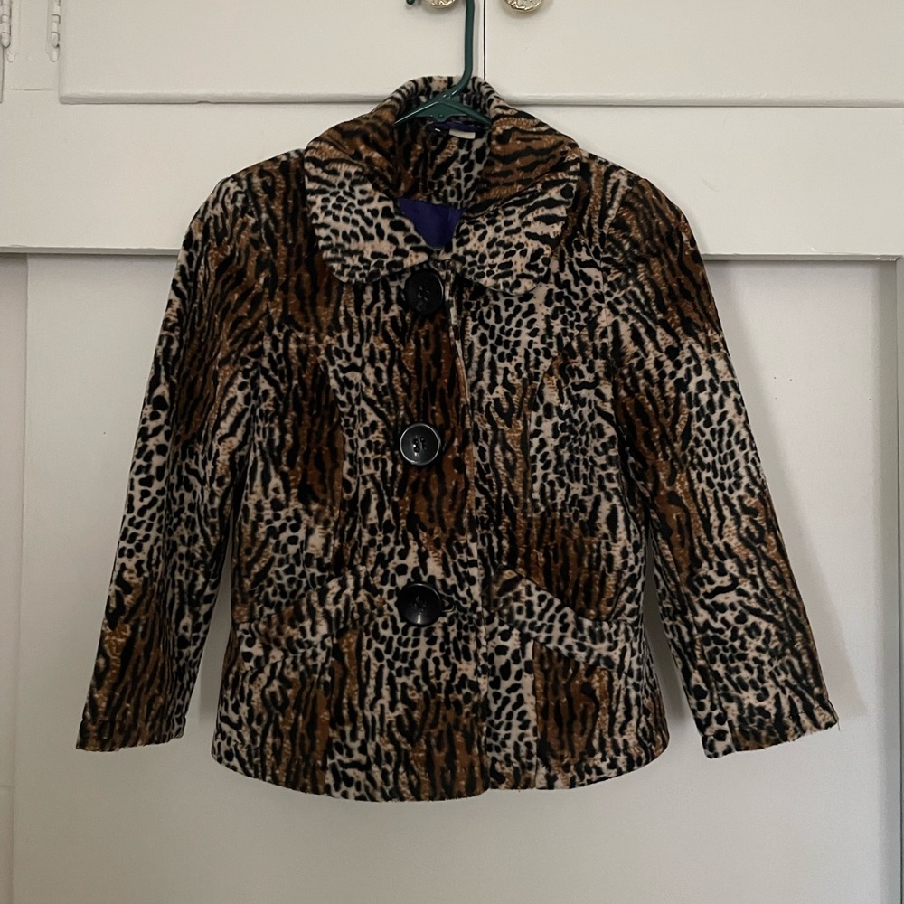 Divided Leopard crop jacket